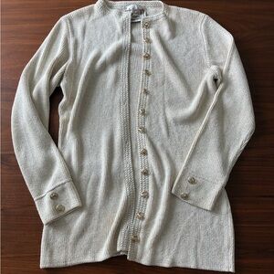 Vintage St. John for I. Magnin oatmeal cardigan